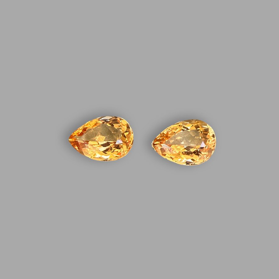 Topas · Imperial-Farbe, Paar 4,11 ct, mehrfarbig